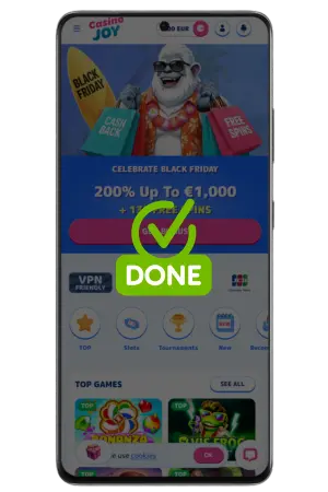 Offshore casinos account activation completed at Casino Joy